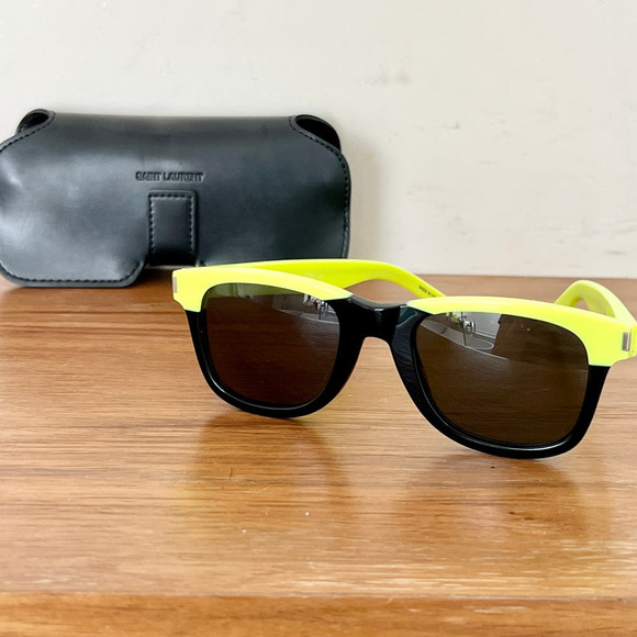 Saint Laurent Green Black Unisex Square Sunglasses SL 51 - Picture 2 of 9